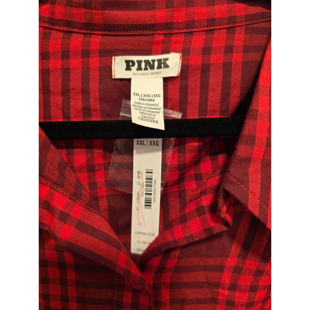 Victoria's Secret Red And Black Plaid PJ Dress Size XXL Nwt - Picture 5 of 7